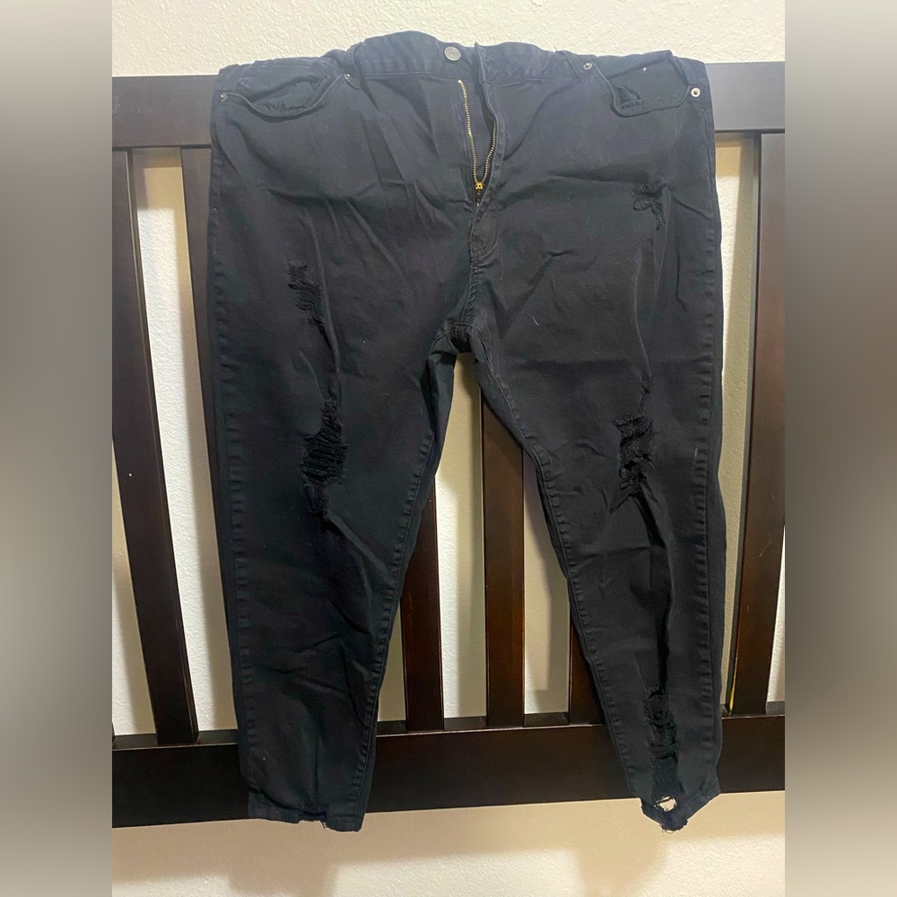 Black plus size pants